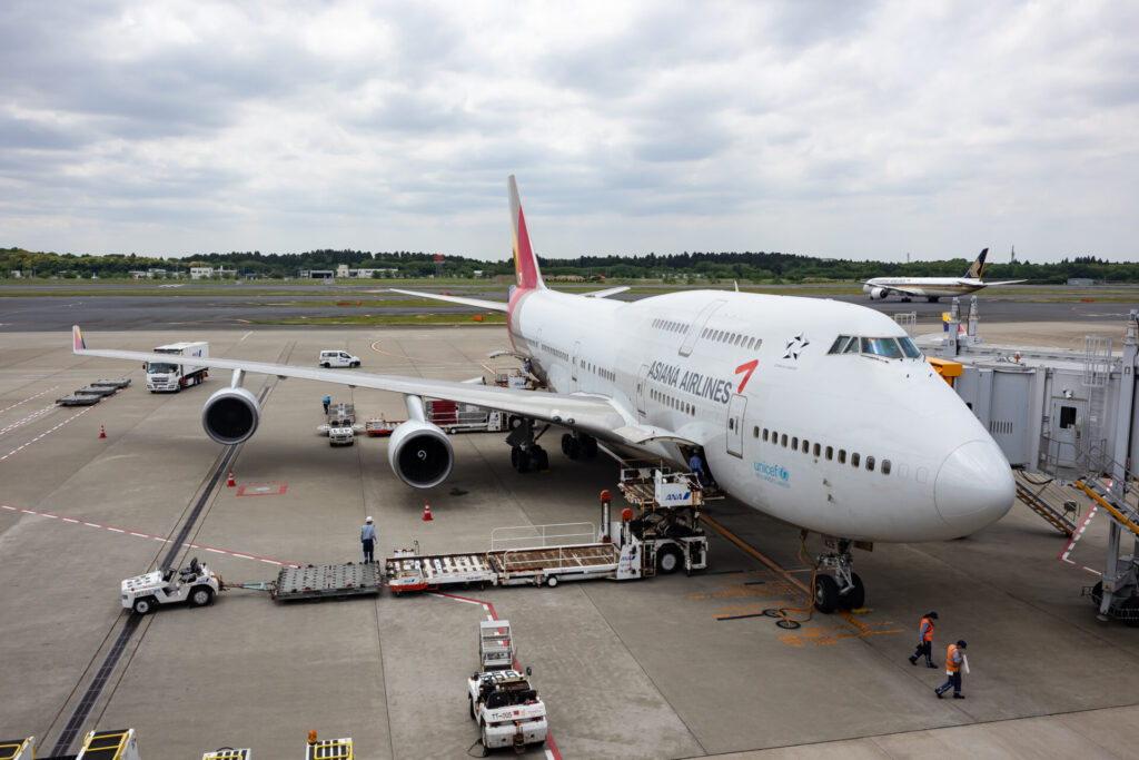 アシアナ航空 747-400 フライトレポート